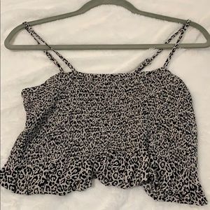 American Eagle leopard print Crop Top